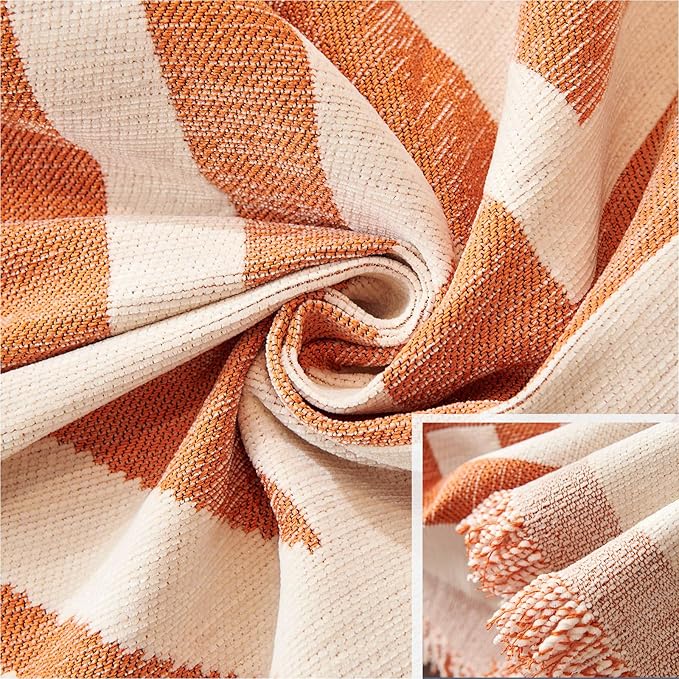 VM VOUGEMARKET Orange Sofa Cover for 3 Cushion Large Chenille Couch Cover Dog Proof Furniture Cover L Shaped Sofa Throw Cover Sectional Couch Cover-71 x 134,Burnt Orange