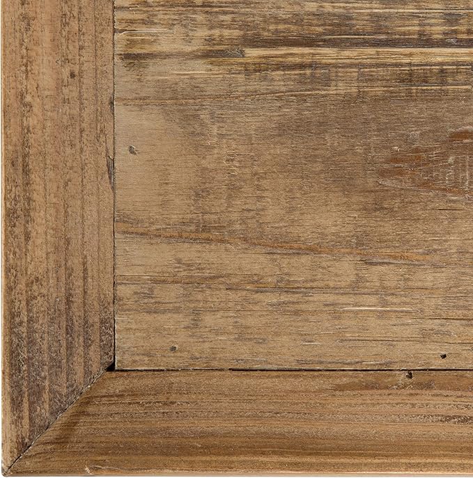 Kate and Laurel Wyldwood Country French Solid Wood Console Table - Rustic/White Legs - Natural Wood Top