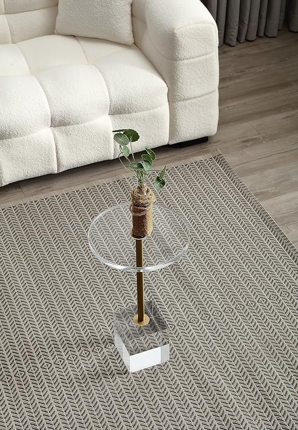 Clear Acrylic End Table,Side Table,for Livingroom,13.5 x 13.5 inch, 23 inch High