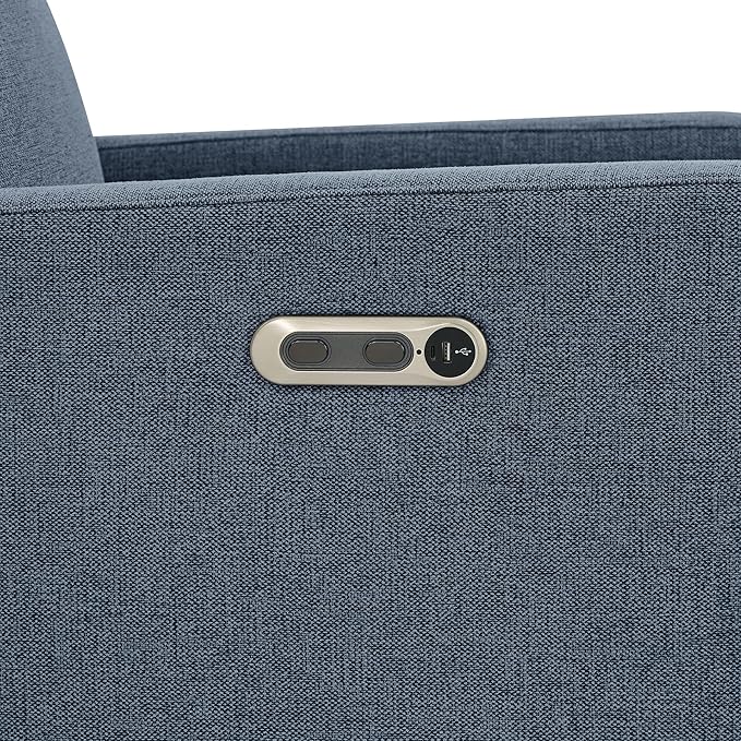 Delta Children babyGap Harlowe Power Recliner with USB-A and Type-C Ports Greenguard Gold Certified – Stain-Resistant Performance Fabric is Oeko-TEX Standard 100 Certified, Slate