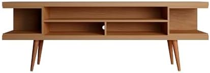Manhattan Comfort Utopia 70.47" Freestanding Entertainment Center for Living Room, Mid Century Modern TV Stand with Shelves, Storage and Media Holes, Fits 65" Screens, 70.47 Inches, Maple