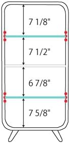 PaletteLife Figurine-Case 4 Tiers Collection-Case Mirror-Backboard Woodgrain Pink BLT-612PK