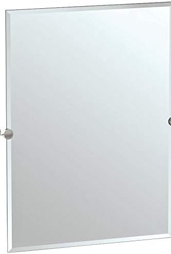 Gatco 4299S Latitude II Rectangle Mirror,, Satin Nickel, 31.5 Inch, Frameless Rectangle