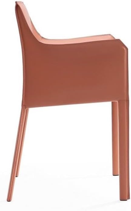 Manhattan Comfort Paris Clay Saddle Leather Armchair (Set of 2), Clay