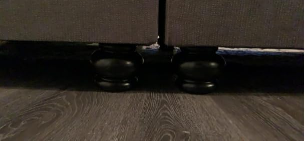 4PCS Wood Furniture Legs 2.56 inches Furniture Legs with Bolt Walnut Sofa Legs Couch Legs Replacement for Legs for Piano Bench, Chest-Turned-Coffee Table (Lantern Shape Walnut)