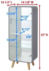 PaletteLife Figurine-Case 4 Tiers Collection-Case Mirror-Backboard Woodgrain Pink BLT-612PK
