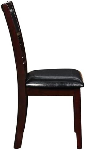 New Classic Furniture Gia 5-Piece Round Dining Set with 1 Dining Table and 4 Chairs, 47-Inch, Ebony