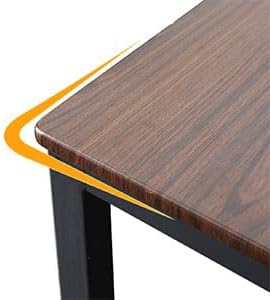 sogesfurniture Table Chairs Set of 4, Dining Table Set for 4 with Bench and Chairs, 4 Pieces Kitchen Table Set with Storage Rack & Metal Frame for Small Space,Elegant Brown