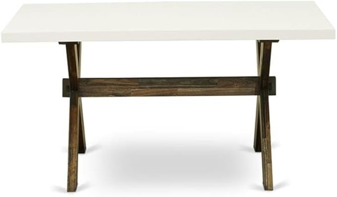 East West Furniture XT726 X-Style Dining Table - a Rectangle Kitchen Table Top with Stylish Legs, 36x60 Inch, Multi-Color