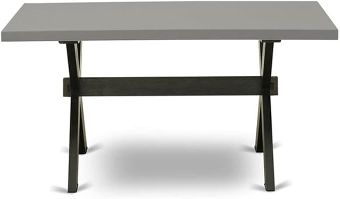 East West Furniture XT696 X-Style Mid-Century Modern Dining Table - a Rectangle Wooden Table Top with Stylish Legs, 36x60 Inch, Multi-Color