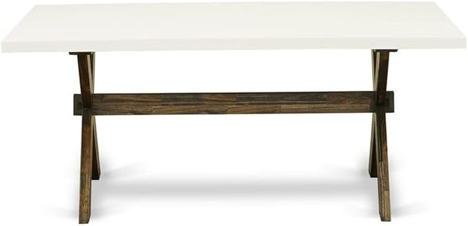 East West Furniture XT727 X-Style Modern Dining Table - a Rectangle Kitchen Table Top with Stylish Legs, 40x72 Inch, Multi-Color