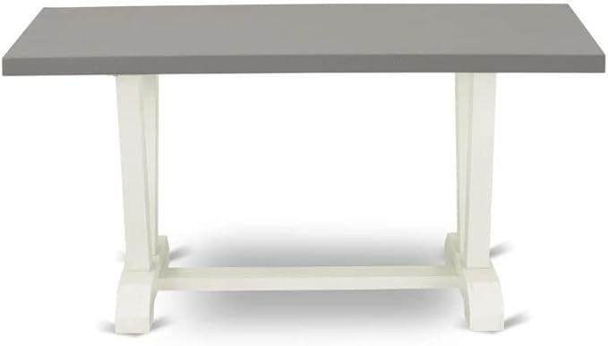East West Furniture VT096 V-Style Mid-Century Modern Dining Table - a Rectangle Wooden Table Top with Stylish Legs, 36x60 Inch, Multi-Color