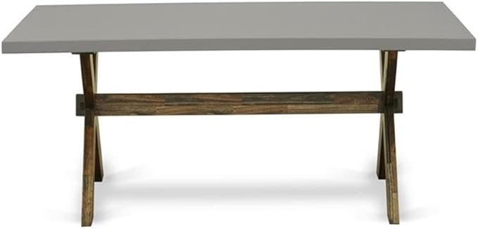 East West Furniture XT797 X-Style Kitchen Dining Table - a Rectangle Wooden Table Top with Stylish Legs, 40x72 Inch, Multi-Color