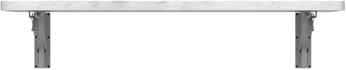Pmnianhua Wall Mounted Desk,31'' Wall Mounted Drop Leaf Table,Drop Down Table,Folding Table,Fold Down Wall Desk,Floating Desk for Wall Laundry Room Bar Home Office Small Space(White)
