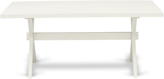 East West Furniture XT027 X-Style Mid-Century Modern Dining Table - a Rectangle Kitchen Table Top with Stylish Legs, 40x72 Inch, Multi-Color
