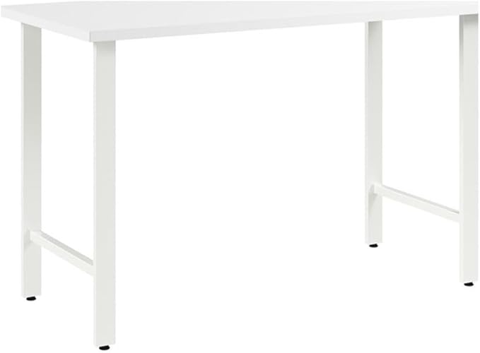 Bush Business Furniture Hustle 48W x 24D Computer Desk with Metal Legs in White, Modular Office Table for Home and Professional Workspace