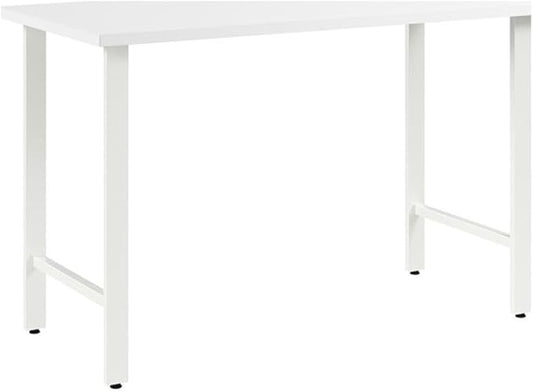 Bush Business Furniture Hustle 48W x 24D Computer Desk with Metal Legs in White, Modular Office Table for Home and Professional Workspace