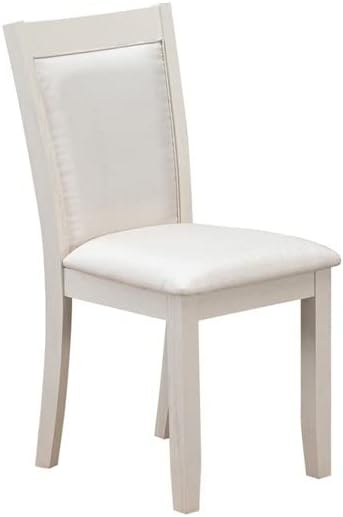 East West Furniture X097MZ001-7 7 Piece Modern Dining Table Set Consist of a Rectangle Wooden Table with X-Legs and 6 Cream Linen Fabric Parson Dining Chairs, 40x72 Inch, Multi-Color
