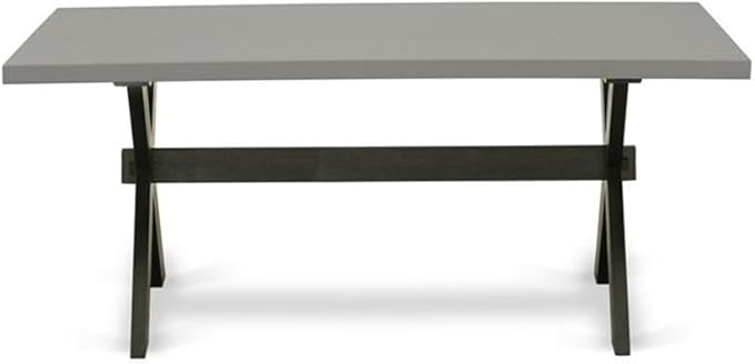 East West Furniture XT697 X-Style Kitchen Dining Table - a Rectangle Solid Wood Table Top with Stylish Legs, 40x72 Inch, Multi-Color