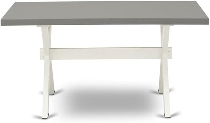 East West Furniture XT096 X-Style Modern Kitchen Table - a Rectangle Dining Table Top with Stylish Legs, 36x60 Inch, Multi-Color