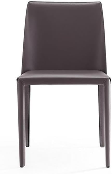 Manhattan Comfort Paris Grey Saddle Leather Dining Chair (Set of 4), Grey