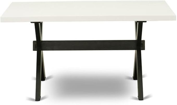 East West Furniture XT626 X-Style Mid-Century Modern Dining Table - a Rectangle Dining Table Top with Stylish Legs, 36x60 Inch, Multi-Color
