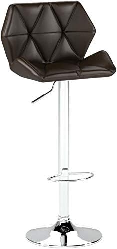 Roundhill Furniture Glasgow Contemporary Tufted Adjustable Height Hydraulic Black Bar Stools, Set of 2,
