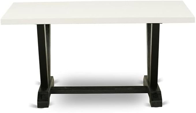 East West Furniture VT626 V-Style Kitchen Dining Table - a Rectangle Wooden Table Top with Stylish Legs, 36x60 Inch, Multi-Color