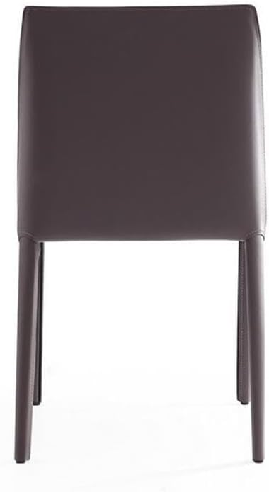Manhattan Comfort Paris Grey Saddle Leather Dining Chair (Set of 4), Grey