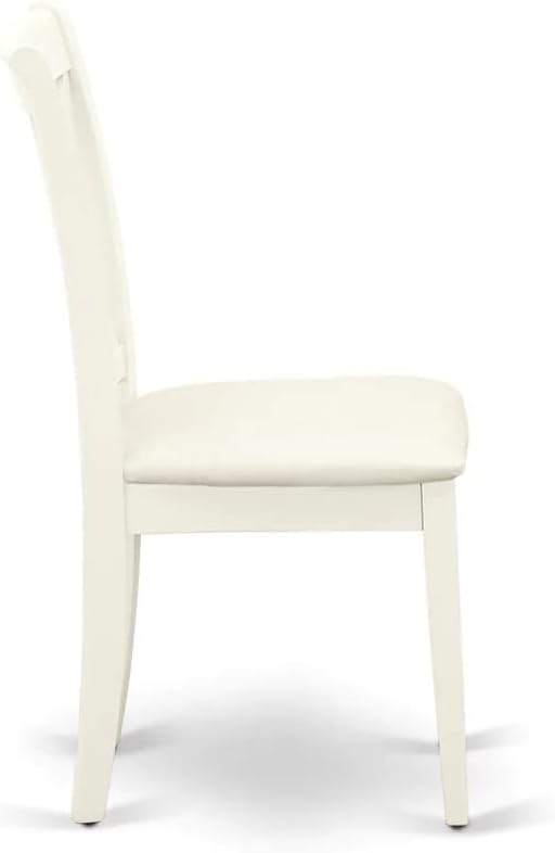 East West Furniture DOCL5-LWH-C 5 Piece Dinette Set for 4 Includes a Rectangle Dining Table with Butterfly Leaf and 4 Linen Fabric Dining Room Chairs, 42x78 Inch, Linen White