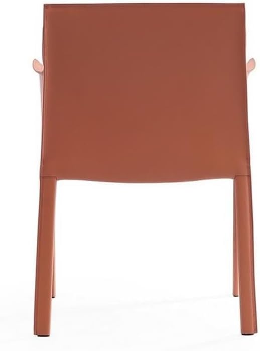 Manhattan Comfort Paris Clay Saddle Leather Armchair (Set of 2), Clay