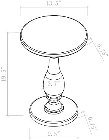 LIKENOW Acrylic End Table,Acrylic Side Table,Modern Nightstand with Clear Small Round Top and Solid Post for Living Room,Bedroom and Lobby 13.5x13.5x19.5 High inches