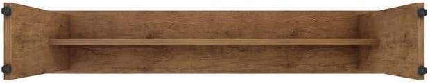 Manhattan Comfort Nomad 67" Dining Bench Seat for Indoor and Outdoor Use, Kitchen, Breakfast Nook, 2 Person Seating, Modern Rustic and Farmhouse Chic Design with Wood Grain Finish, Nature