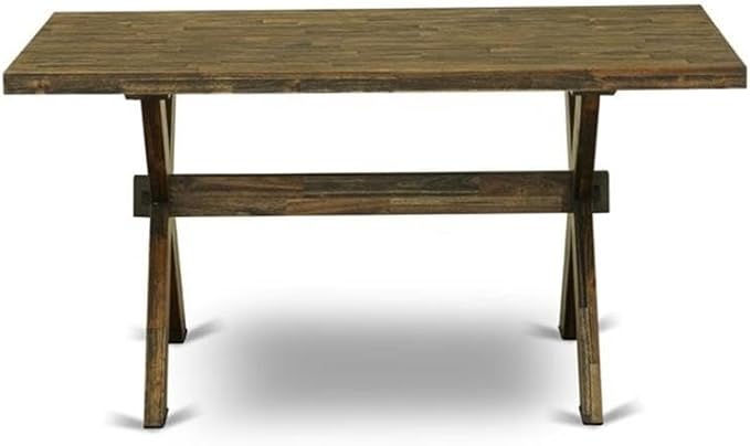 East West Furniture XT776 X-Style Kitchen Dining Table - a Rectangle Wooden Table Top with Stylish Legs, 36x60 Inch, Multi-Color