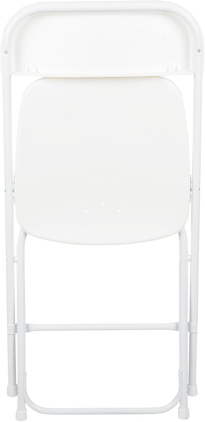 Flash Furniture Hercules Series Plastic Folding Chair - White - 650LB Weight Capacity Comfortable Event Chair - Lightweight Folding Chair