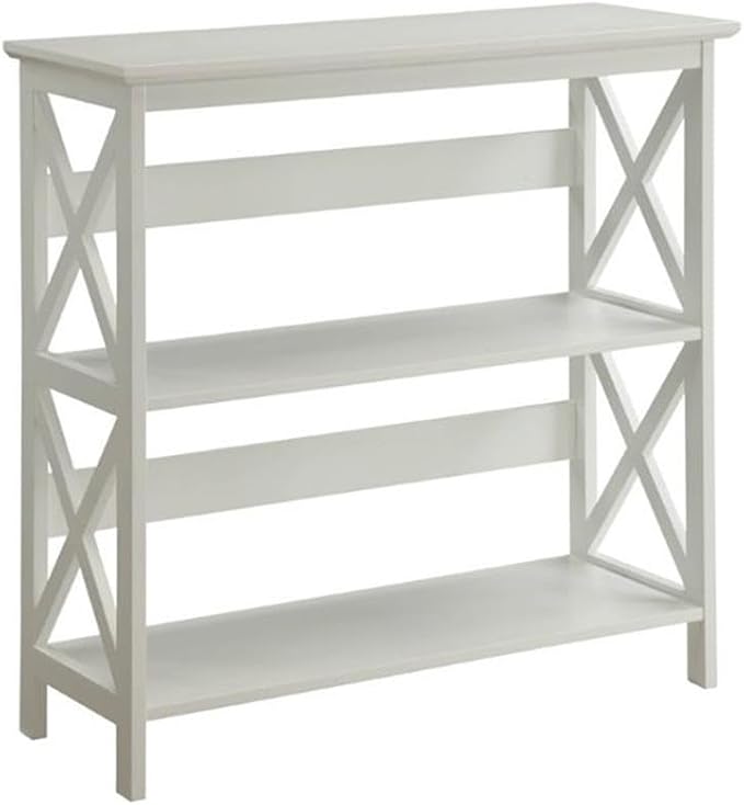Convenience Concepts Oxford 3 Tier Bookcase, White