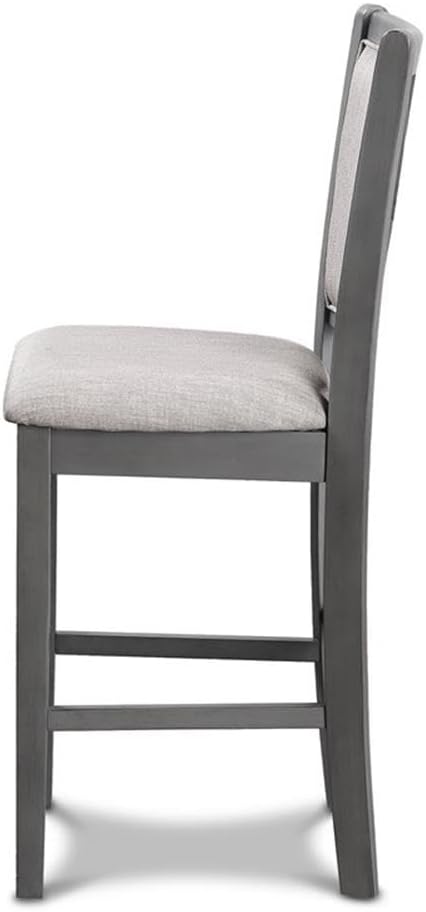 New Classic Furniture Amy 5-Piece Counter Dining Table Set, Gray
