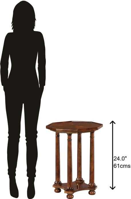Hekman Furniture Bald Head Island Round Side Table – Macadamia Finish, Single Shelf, Sunburst Veneer Top with Raised Edge, Rustic American Cherry Veneers & Select Solids, Mid Century Home Furniture