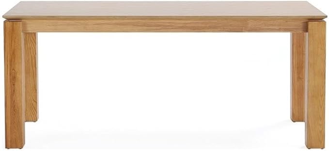 Manhattan Comfort Rockaway 70.86" Modern Solid Wood Dining Table for 8 - Unique Raised Beveled Top & Natural Wood Grain Finish, Durable & Elegant Kitchen Furniture, Nature