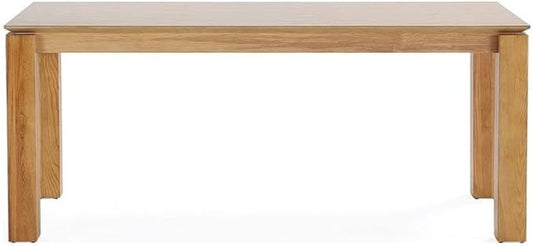 Manhattan Comfort Rockaway 70.86" Modern Solid Wood Dining Table for 8 - Unique Raised Beveled Top & Natural Wood Grain Finish, Durable & Elegant Kitchen Furniture, Nature