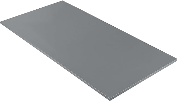Kaboon Grey Table Top 30" D x 47.25" W, Solid One-Piece Desktop, Universal Wood Countertop, Reversible Laminate Top, Double Desks, L-Desk DIY, for Home and Commercial
