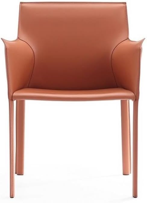 Manhattan Comfort Paris Clay Saddle Leather Armchair (Set of 2), Clay
