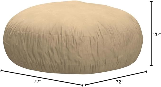 Jaxx 6 Foot Cocoon - 2-in-1 Convertible Bean Bag Bed & Large Bean Bag Chair for Adults, Camel