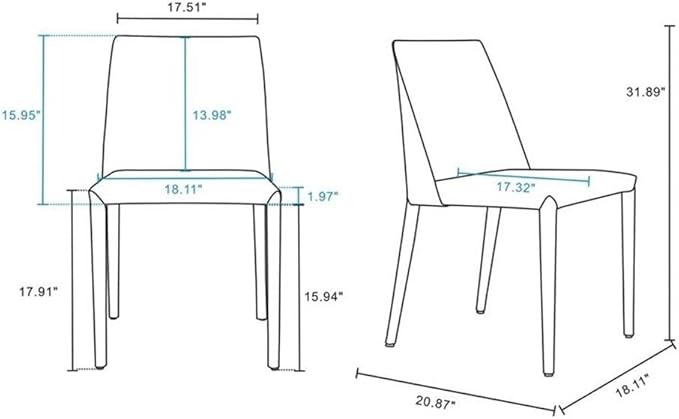 Manhattan Comfort Paris Grey Saddle Leather Dining Chair (Set of 4), Grey