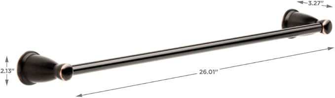 Franklin Brass Kinla 5-Piece Bathroom Set Oil-Rubbed Bronze 18', 24' Towel Bar Racks, Toilet Paper Holder, Ring, Hook KIN5PC-ORB