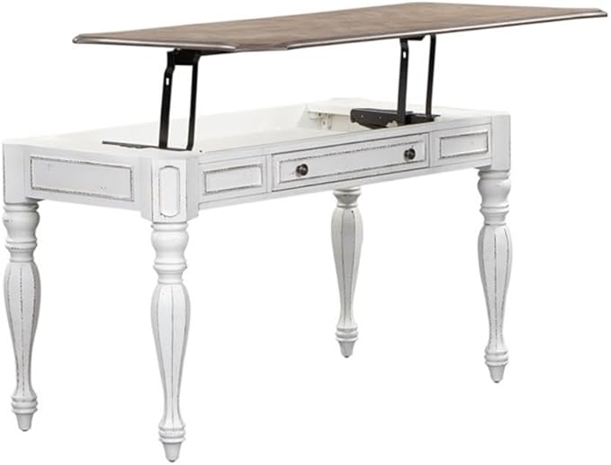 Liberty Furniture Industries Magnolia Manor Lift Top Writing Desk, W56 x D28 x H30, White