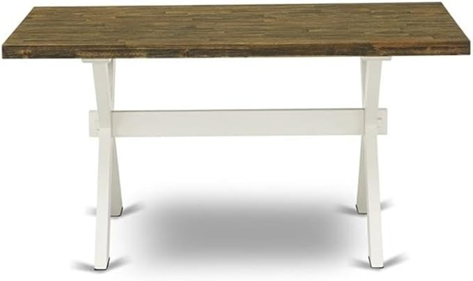 East West Furniture XT076 X-Style Kitchen Table - a Rectangle Dining Table Top with Stylish Legs, 36x60 Inch, Multi-Color