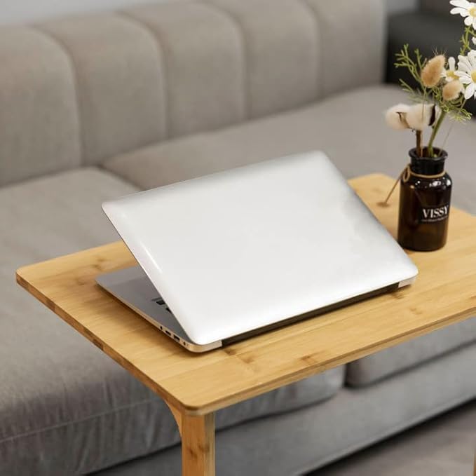 Forevich Tv Tray Table End Couch Table Snack Desk Sofa Side Table Office Furniture L Shape Natural