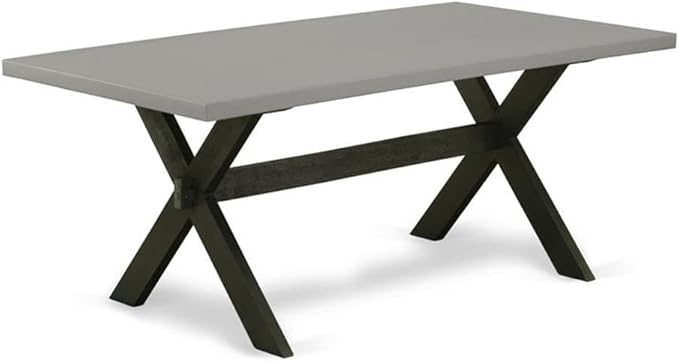 East West Furniture XT697 X-Style Kitchen Dining Table - a Rectangle Solid Wood Table Top with Stylish Legs, 40x72 Inch, Multi-Color