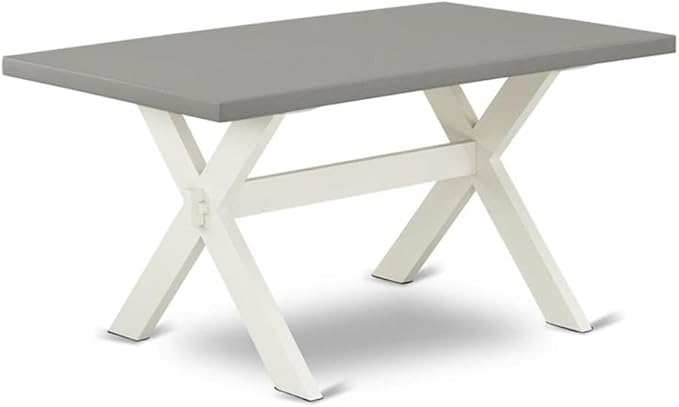 East West Furniture XT096 X-Style Modern Kitchen Table - a Rectangle Dining Table Top with Stylish Legs, 36x60 Inch, Multi-Color